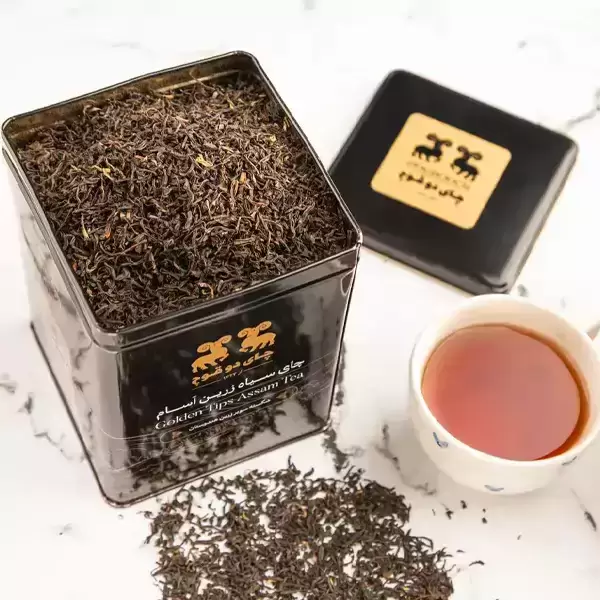 چای شکسته سوپر زرین دوقوچ آسام قوطی فلزی 450 گرمی
